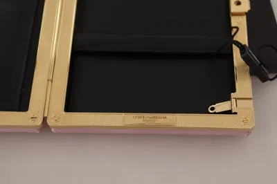 Pre-owned Dolce & Gabbana Pink Silk Gold Frame Clutch Evening Party Purse Women's Bag ()