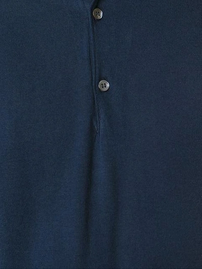 Shop John Smedley Classic Polo Shirt In Blue