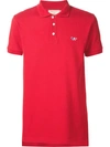 Maison Kitsuné Logo Embroidered Polo Shirt In Red