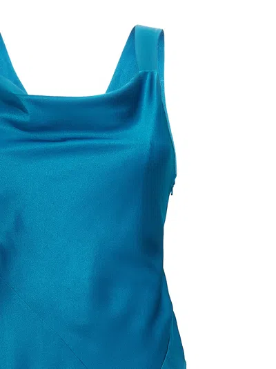 Alberta Ferretti Blue Dress With Cut-out Detail On The Back