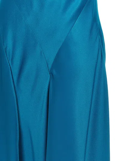 Alberta Ferretti Blue Dress With Cut-out Detail On The Back