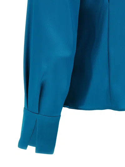 Alberta Ferretti Draped Collared Shirt With Cuff Detail