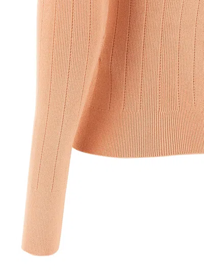 Balmain Ribbed Crew Neck Sweater With Gold Buttons