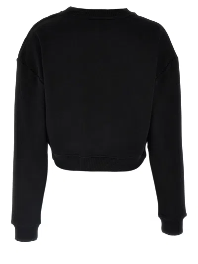 Balmain Women Logo Organic Cotton Cropped Sweatshirt