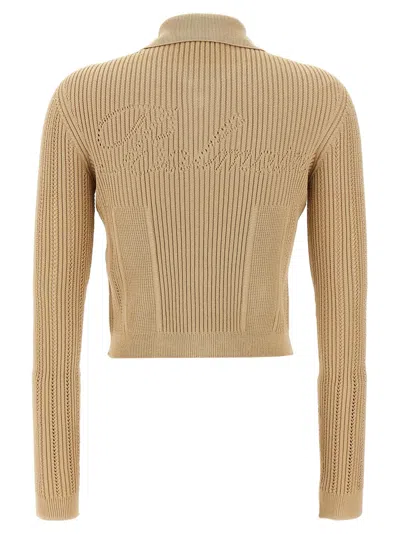 Balmain Ribbed Knit Cropped Cardigan