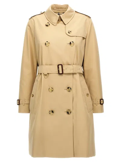 Burberry Belted Double-breasted Trench Coat With Epaulettes And Storm Flap