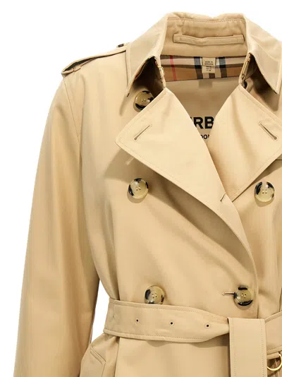 Burberry Belted Double-breasted Trench Coat With Epaulettes And Storm Flap
