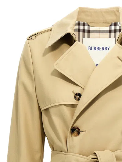 Shop Burberry 'sp25' Short Trench Coat