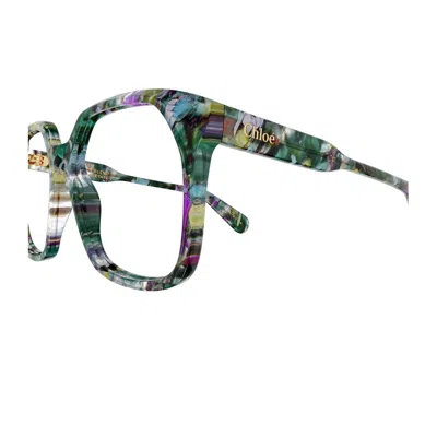 Chloé Ch0263o Linea Gayia 003 Blue Transparent Glasses In Multi