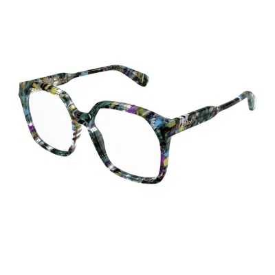 Chloé Ch0263o Linea Gayia 003 Blue Transparent Glasses In Multi