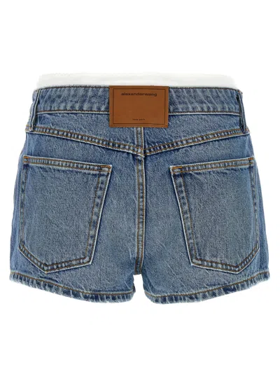 Alexander Wang Denim Hotfix Distressed Shorts