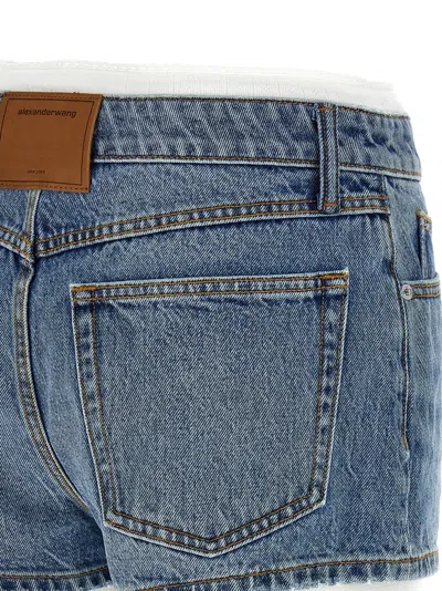 Alexander Wang Denim Hotfix Distressed Shorts