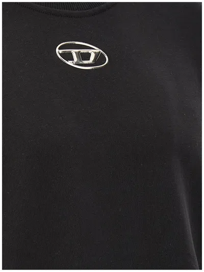 Diesel S-cooling Biologic Cotton Sweatshirt With Metal Oval-d Logo