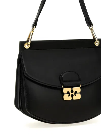 Ganni Small Shoulder Bag With Adjustable Strap And Gold-tone Hardware