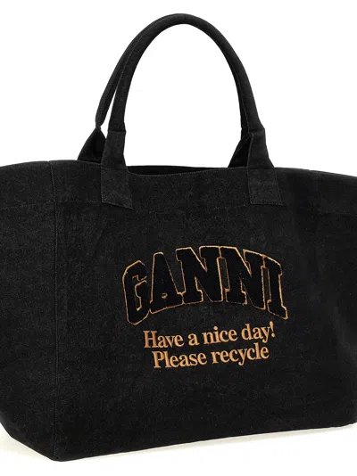 Ganni 'xxl Denim' Shopping Bag