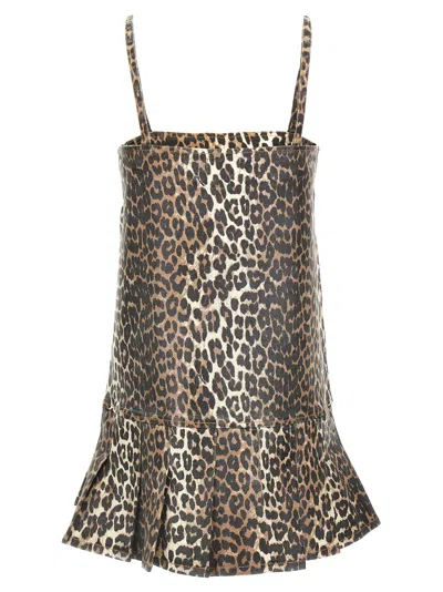 Ganni Leopard Print Mini Dress