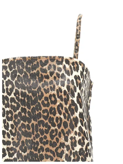Ganni Leopard Print Mini Dress