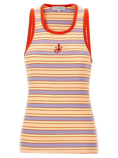 Jw Anderson Multicolor Contrast Trim Striped Tank Top