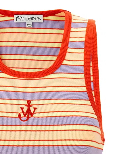 Jw Anderson Multicolor Contrast Trim Striped Tank Top