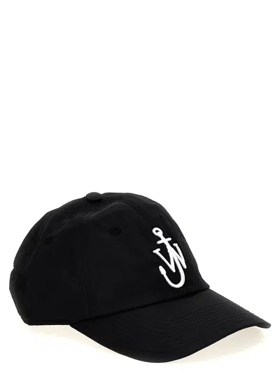 Jw Anderson Curved Peak Logo Embroidered Baseball Cap
