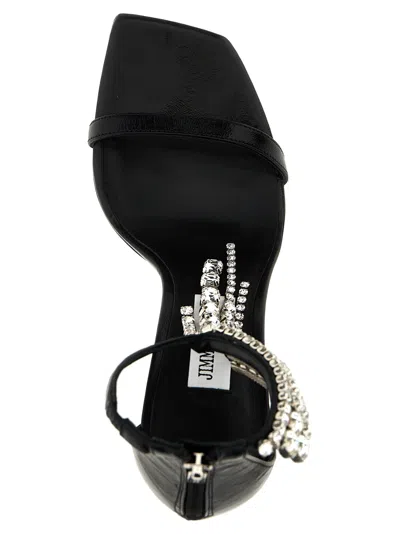 Jimmy Choo Verity 100 Crystal Embellished Leather Sandals