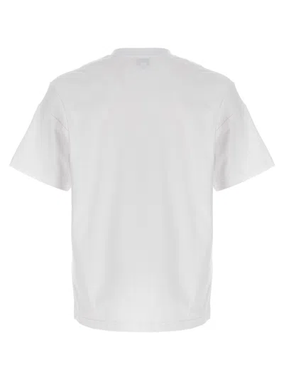 Kenzo White Classic T-shirt With Contrasting Logo Print In Cotton