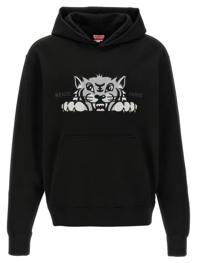 Kenzo Felpa In Cotone Nero Uomo