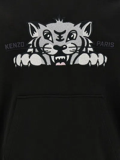 Kenzo Felpa In Cotone Nero Uomo
