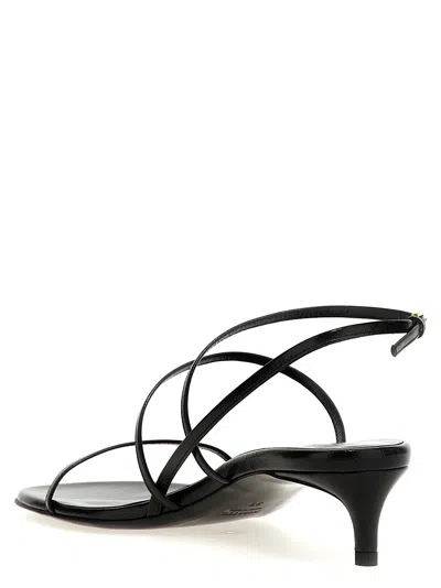 Khaite Loop Kitten Heel Sandal Red Wine