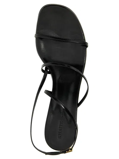 Khaite Loop Kitten Heel Sandal Red Wine