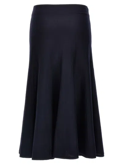 Khaite Mayu Knitted Wool Blend Midi Skirt