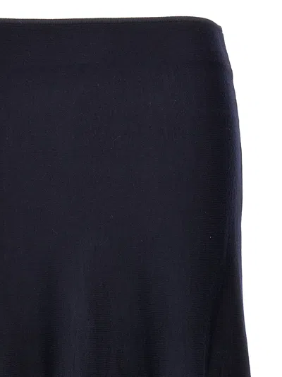 Khaite Mayu Knitted Wool Blend Midi Skirt