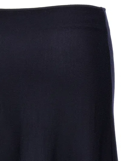 Khaite Mayu Knitted Wool Blend Midi Skirt