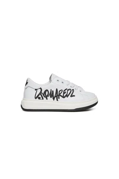 Dsquared2 Low Trainers With Logo In White