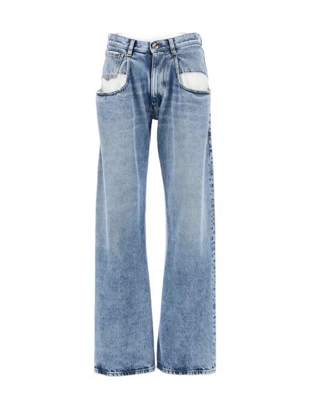 Maison Margiela Straight Leg Jeans With Contrasted Pockets
