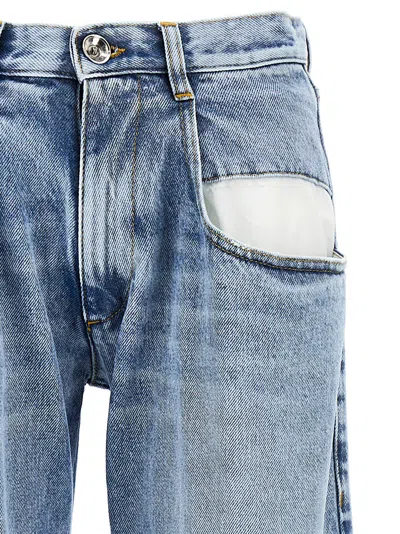 Maison Margiela Straight Leg Jeans With Contrasted Pockets Clothing In Blue