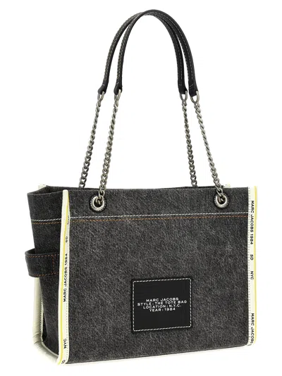 Marc Jacobs The Denim Chain Medium Tote Shoulder Bags Gray