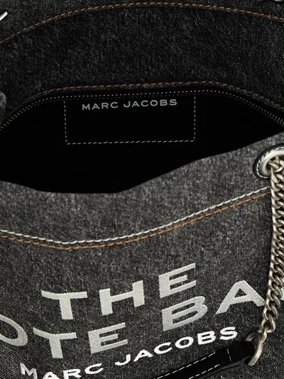 Marc Jacobs The Denim Chain Medium Tote Shoulder Bags Gray