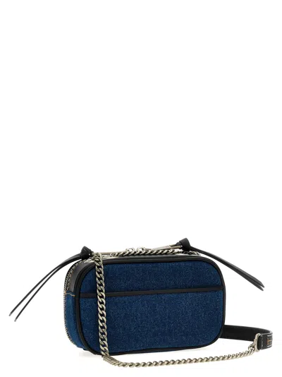 Marc Jacobs The Denim Chain Snapshot Crossbody Bags Blue
