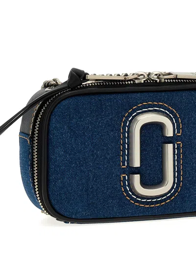 Marc Jacobs The Denim Chain Snapshot Crossbody Bags Blue