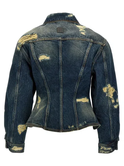 Marc Jacobs The Rip And Repair Fluted Denim Jacket Casual Jackets And Parka