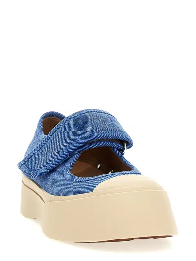 Marni Denim Sneakers In Blue