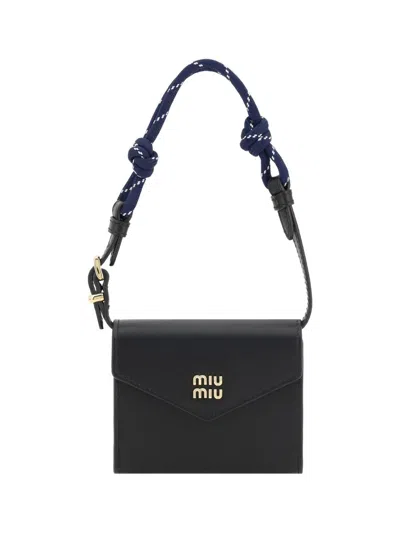 Miu Miu Rope Handle Wallet In Black
