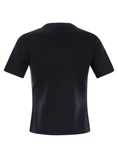 Max Mara Adelio Black Viscose Blend T-shirt
