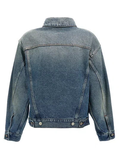 Mm6 Maison Margiela Mm6 By Maison Margiela Cut-out Denim Jacket With Unique Sleeve Details
