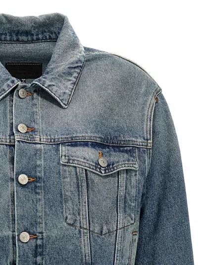 Mm6 Maison Margiela Mm6 By Maison Margiela Cut-out Denim Jacket With Unique Sleeve Details