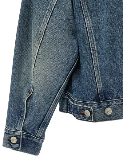 Mm6 Maison Margiela Mm6 By Maison Margiela Cut-out Denim Jacket With Unique Sleeve Details