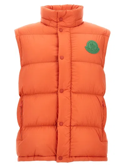 Moncler Orange Logo Patch Jacket In In 1 'cyclone' Down Jacket