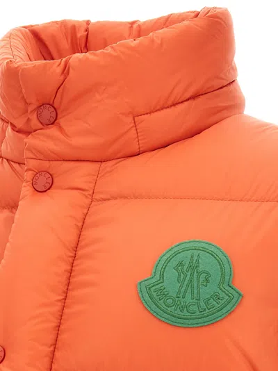 Moncler Orange Logo Patch Jacket In In 1 'cyclone' Down Jacket