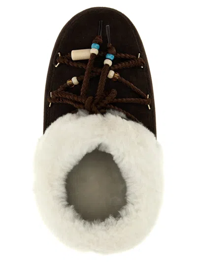 Moon Boot 'mule Suede Beads' Ankle Boots In Brown